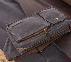 Canvas Mens Fanny Pack Canvas Waist Bag Small Canvas Chest Bag for Men - iwalletsmen