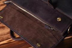 Genuine Leather Mens Cool Messenger Bag Briefcase Work Bag Business Bag for men