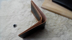 Black Leather Mens Bifold Small Wallet Leather Small Wallets for Men - iwalletsmen