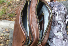 Genuine Leather Mens Small Messenger Bag Cool Crossbody Bags for men - iwalletsmen