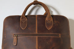 Handmade Leather Mens Cool Business Bag Briefcase Work Bag Laptop Bag for men
