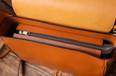 Handmade Leather Mens Cool Shoulder Bag Messenger Bag Chest Bag Bike Bag Cycling Bag for men