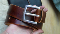 Cool Handmade Brown Leather Mens Belt Leather Belt for Men - iwalletsmen