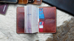 Handmade Leather Mens Small Passport Wallets Travel Wallets for Men - iwalletsmen