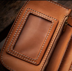 Handmade Leather billfold Mens Chain Biker Wallet Cool Leather Wallet With Chain Wallets for Men