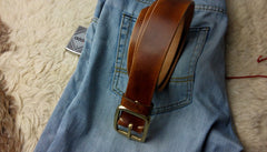 Handmade Leather Mens Belt Men Distress Leather Belt for Men - iwalletsmen