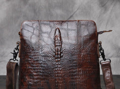 Cool Coffee Small Leather Mens Messenger Bag Shoulder Bag for Men - iwalletsmen