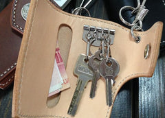 Handmade Leather Mens Cool Key Wallet Car Key Holder KeyChain Wallet for Men