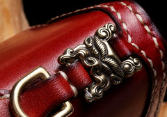Handmade Leather Mens Chain Biker Wallet Tibetan Cool Leather Wallet Long Phone Wallets for Men