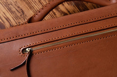 Handmade Leather Mens Cool Messenger Bag Briefcase Work Bag Business Bag for men
