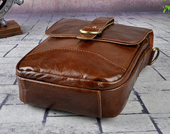 Cool Vintage Leather Mens Small Side Bag Messenger Bag Shoulder Bags for Men - iwalletsmen