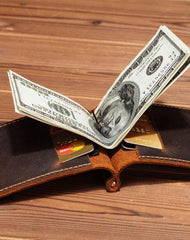Handmade Genuine Leather Wallet billfold Leather Wallet Slim Bifold Wallet Bag For Mens - iwalletsmen
