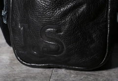 Handmade Genuine Leather Mens Cool Messenger Bag Sling Bag Chest Bag Bike Bag Cycling Bag for men