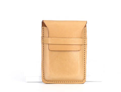 Badass Leather Mens Card Wallet Front Pocket Wallets Small Slim Wallet Change Wallet for Men - iwalletsmen