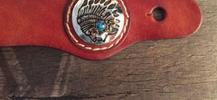 Handmade Leather Tooled Skull Mens Chain Biker Wallet Cool Leather Wallet Long Wallet for Men