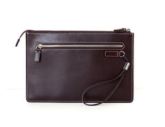 Cool Handmade Leather Mens Wristlet Bag Clutch Zipper Clutch for Men - iwalletsmen