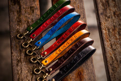 Handmade Leather Tooled Mens Cool Car Key Wallet Coin Wallet Pouch Car KeyChain for Men