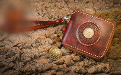 Handmade Leather Mens Chain Biker Wallet Cool Leather Wallet Small Wallets for Men - iwalletsmen