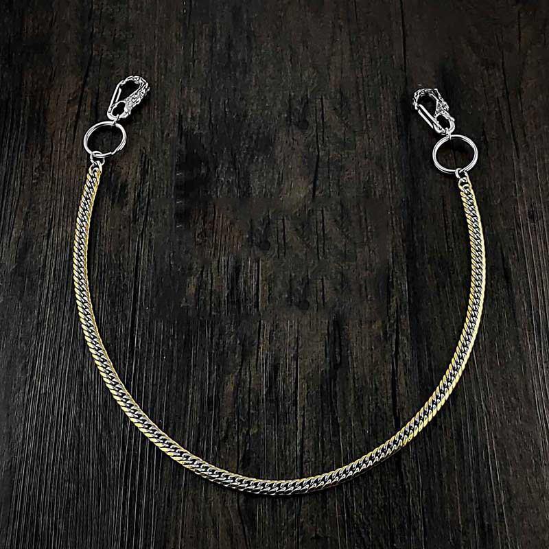 29'' SOLID STAINLESS STEEL BIKER SILVER Gold WALLET CHAIN LONG PANTS C