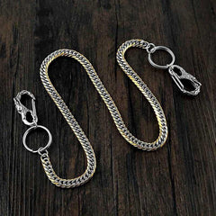 29'' SOLID STAINLESS STEEL BIKER SILVER Gold WALLET CHAIN LONG PANTS CHAIN PUNK Jeans Chain Jean ChainS FOR MEN - iwalletsmen