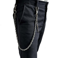 25'' Metal HUNTER SWORD BIKER SILVER WALLET CHAIN LONG PANTS CHAIN SILVER Jeans Chain Jean Chain FOR MEN - iwalletsmen