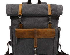 Cool Canvas Mens Travel Backpack Canvas School Backpack Laptop Backpack for Men - iwalletsmen