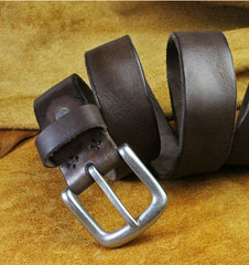 Genuine Leather Mens Leather Men Brown Black Belt for Men Cool Leather Belt