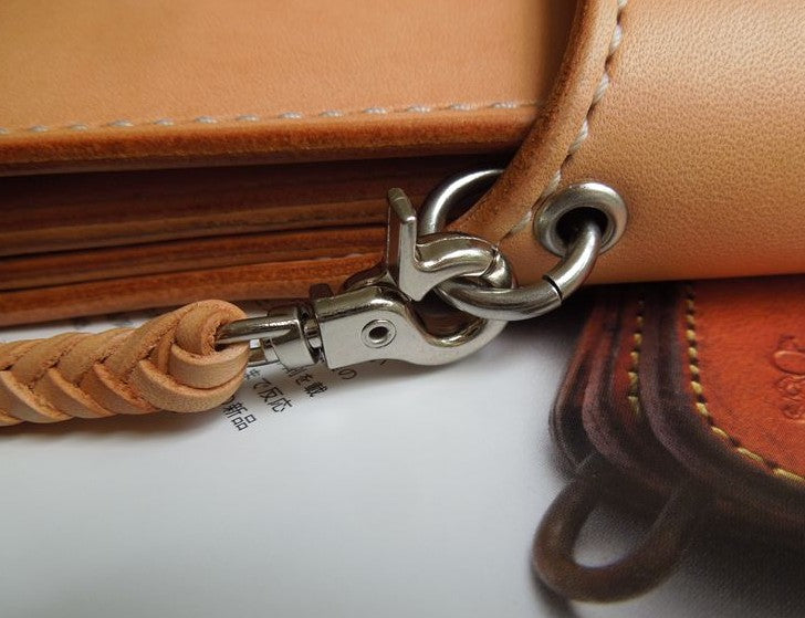 Handmade Leather Kylin Mens Chain Biker Wallet Cool Leather Wallet Wit –  iwalletsmen