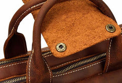 Vintage Cool Leather Briefcase Handbag Business Briefecases Shoulder Bag for men - iwalletsmen