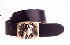 Handmade Genuine Leather Punk Rock Elephant Mens Cool Men Biker Trucker Leather Belt