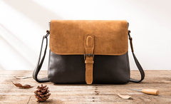 Handmade Cool Leather Mens Small Messengers Bag Shoulder Bags for Men - iwalletsmen