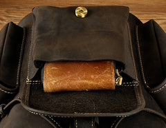 Cool Leather Mens Backpack Vintage Travel Backpack School Backpack for men - iwalletsmen