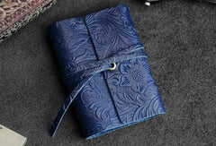Handmade Leather Floral Mens Cool billfold Wallet Card Holder Small Card Slim Wallets for Men