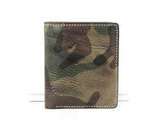 Cool Leather Mens Camouflage Small Wallet Front Pocket Wallet Slim Wallet for Men - iwalletsmen