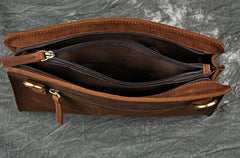Vintage Large Leather Mens Wristlet Bag Wristlet Wallet Side Bag Clutch Wallet for Men - iwalletsmen