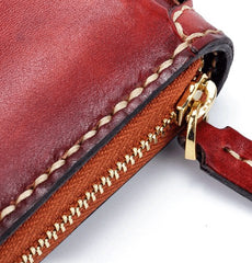 Handmade Leather Mens Chain Biker Wallet Cool Leather Wallet Long Phone Wallets for Men