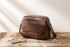 Cool Leather Small Mens Messenger Bags Small Shoulder Bag for Men - iwalletsmen