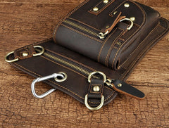 Cool Leather Utility Drop Leg Bag Belt Pouch Mens Waist Bag Shoulder Bag for Men - iwalletsmen