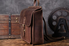Handmade Leather Mens Cool Backpack Sling Bag Large Travel Bag Hiking Bag for men