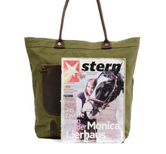 Mens Waxed Canvas Large Tote Bag Canvas Handbag Canvas Shoulder Bag for Men - iwalletsmen