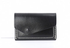Leather Mens Card Wallet Front Pocket Wallet Small Slim Wallet Change Wallet for Men - iwalletsmen
