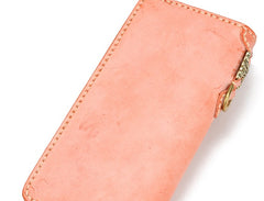 Handmade Leather Mens Chain Biker Wallet Cool Leather Wallet Long Phone Wallets for Men