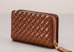 Leather Braided Men Small Key Wallet Bifold Small Keyring Wallet for Men - iwalletsmen