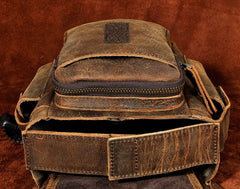 Cool Biker Mens Leather Drop Leg Bag Side Bag Belt Pouch Waist Bag Shoulder Bag for Men - iwalletsmen