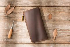 Vintage Cool Mens long Wallet Leather Wallet Long Wallet for Men - iwalletsmen