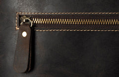Genuine Leather Mens Cool Backpack Sling Bag Large Coffee Travel Bag Hiking Bag for men