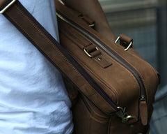 Cool Leather Mens Large Travel Bag Handbags Shoulder Bags for men - iwalletsmen