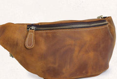 Cool Mens Leather Belt Bag Fanny Pack Waist Bags For Men - iwalletsmen