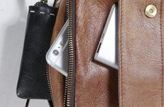 Cool Vintage Leather Small Mens Messenger Bags Shoulder Bags for Men - iwalletsmen