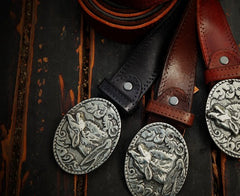Handmade Genuine Leather Mens Belt Custom Cool Leather Men Black Belt for Men